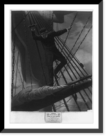 Lashed to the shrouds. Farragut passing the forts at Mobile, in his flagship Hartford.Prangs chromo ; after Theodore Kaufman, Vintage Poster