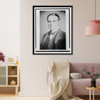 Historic Framed Print, [Ernest Flagg, head and shoulders portrait, facing left],  17-7/8" x 21-7/8"