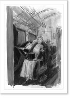 Vintage Americana Print - Elderly couple, in formal attire (1)
