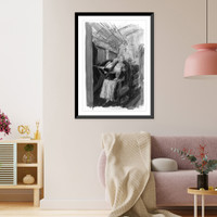 Vintage Americana Print - Elderly couple, in formal attire (1)