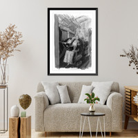 Vintage Americana Print - Elderly couple, in formal attire (1)