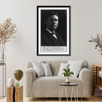 Historic Framed Print, [William Edgar Borah, 1865-1940, head and shoulders portrait, facing right],  17-7/8" x 21-7/8"