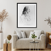 Historic Framed Print, [John Anstruther, head and shoulders portrait, right profile],  17-7/8" x 21-7/8"