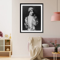 Jean Ackerman, half length portrait, facing right; hand over bare breast, Vintage Poster