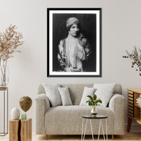 Jean Ackerman, half length portrait, facing right; hand over bare breast, Vintage Poster