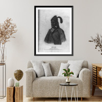 Historic Framed Print, Me-Na-Wa. A Creek warrior,  17-7/8" x 21-7/8"