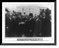 Charles A. Frazer presents President Coolidge with an American Automobile Association emblem before a small gathering of AAA members on the White House lawn Classic, Historic Print