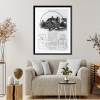 Shoppell's Modern Houses. Design No. 346. Persepective View of large wooden, frame, Victorian house, Antique Poster