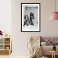 Walt Whitman, 1819-1892, full length portrait, standing, facing front; arms folded, Vintage Print