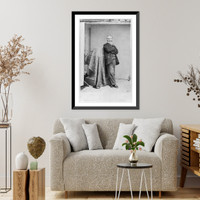 Walt Whitman, 1819-1892, full length portrait, standing, facing front; arms folded, Vintage Print