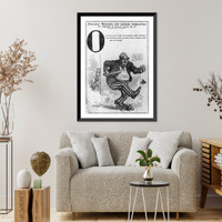 Black & White Photo - Anti-trust cartoons - Framed Wall Art Gift Idea