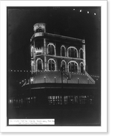 Chess Club illuminated. Canal Street, New Orleans, La, Vintage Wall Art