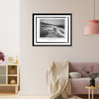 Historic Framed Print, Hot springs on the Gardiners River, Upper Basin.W.H. Jackson photo.,  17-7/8" x 21-7/8"