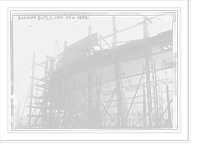 Historic Framed Print, Bldg. Battle-ship NEW YORK,  17-7/8" x 21-7/8"
