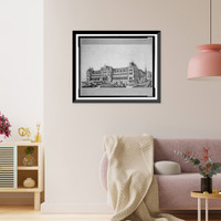 Historic Framed Print, [Library of Congress (National Library"),  Judiciary Square site,  Washington,  D.C. Perspective,  Gothic]",  17-7/8" x 21-7/8"