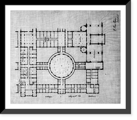 Historic Framed Print, [Library of Congress (New Congress Library"),  Washington,  D.C. Floor plan]",  17-7/8" x 21-7/8"