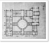 Historic Framed Print, [Library of Congress (New Congress Library"),  Washington,  D.C. Floor plan]",  17-7/8" x 21-7/8"