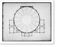 Historic Framed Print, [Library of Congress, Washington, D.C. Second story plan],  17-7/8" x 21-7/8"