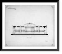 Historic Framed Print, [Library of Congress, Washington, D.C. Longitudinal section],  17-7/8" x 21-7/8"