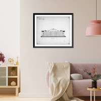 Historic Framed Print, [Library of Congress, Washington, D.C. Longitudinal section],  17-7/8" x 21-7/8"