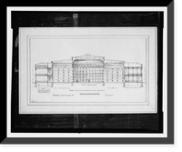 Historic Framed Print, [Library of Congress, Washington, D.C. Longitudinal section] - 3,  17-7/8" x 21-7/8"