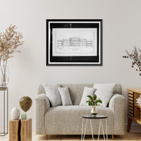 Historic Framed Print, [Library of Congress, Washington, D.C. Longitudinal section] - 3,  17-7/8" x 21-7/8"