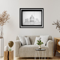 Historic Framed Print, [Library of Congress, Washington, D.C. Longitudinal section] - 4,  17-7/8" x 21-7/8"