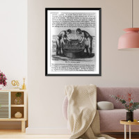 Dipping sheep in tubs of solution to rid them of pests Classic, Historic Print