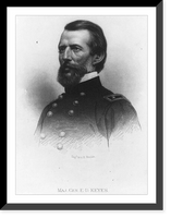 Historic Framed Print, [Erasmus Darwin Keyes, 1810-1895, head and shoulders portrait; in Civil War uniform],  17-7/8" x 21-7/8"