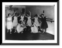 Historic Framed Print, Ballet rehearsals, New York City, ca. 1916: Washington Square Players at Comedy Theatre, 41st St. near 6th Ave.,  17-7/8" x 21-7/8"