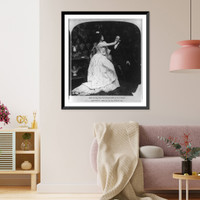 Historic Framed Print, Giving him her hand with all her heart,  17-7/8" x 21-7/8"