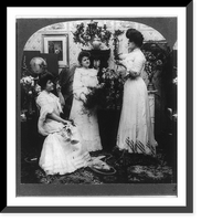 Decorating daintily for the wedding, Vintage Poster