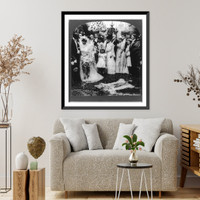 Historic Framed Print, Their wedding march,  17-7/8" x 21-7/8"
