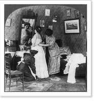 Historic Framed Print, Dressing the bride - 3,  17-7/8" x 21-7/8"