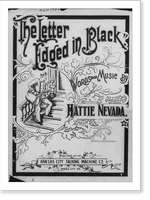 Historic Framed Print, The Letter Edged in Black,  17-7/8" x 21-7/8"