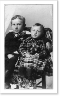 Portraits of children named after Pres. Benj. Harrison and V.P. Morton, 1889-1892: Benj. Harr. Huffman and Levysic Morton Huffman, Historic Print