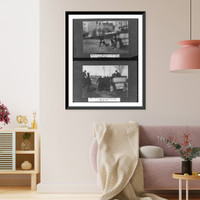 Film stills of two scenes from the film The Life of an American Policeman"", Antique Print