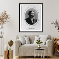 Historic Framed Print, [James Russell Lowell, 1819-1891, head and shoulders portrait, facing right. Minister to Great Britain],  17-7/8" x 21-7/8"