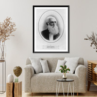 Historic Framed Print, [George Bancroft, 1800-1891, head and shoulders portrait, facing right. Minister to Prussia, 1867],  17-7/8" x 21-7/8"