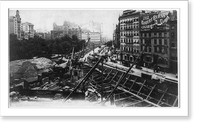 Rapid transit construction work at Union Square, New York City, June 8, 1901 Classic, Historic Reproduction