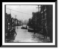 Federal St. looking toward river, Pittsburgh, Pa., during flood Classic, Historic Reproduction
