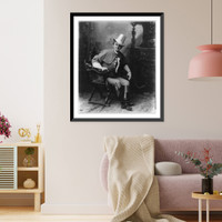 Joseph Jefferson, 1829-1905, full length, seated, facing slightly right; wearing theatrical costume as Rip Van Winkle, Antique Poster