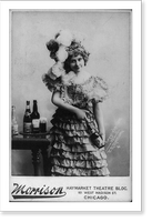 Historic Framed Print, [Young woman in glamourous, erotic poses: Annie Revere, with Edelweiss Brew],  17-7/8" x 21-7/8"
