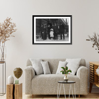 Historic Framed Print, [George Jay Gould, 1864-1923, full length, standing, facing slightly right; with family],  17-7/8" x 21-7/8"