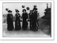 Suffragette night paraders, N.Y.: Mrs. M.R. Towle, Mrs. E.L. Hunt, Mrs. H.S. Carpenter, Mrs. C.F. Winch, and Mrs. W.F. Colt, Vintage Poster