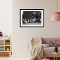 Grade school students of the Fifth Division studying measuring in front of school, Washington, D.C. Classic, Vintage Poster