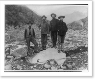In the bed of Nugget Creek - a large nugget of pure native copper with standing room for four, Vintage Poster