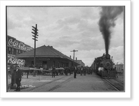 Historic Framed Print, Railroad depot, Valdosta, Georgia,  17-7/8" x 21-7/8"