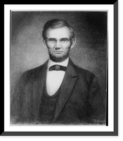 Historic Framed Print, [Abraham Lincoln, head and shoulders portrait, facing slightly left; at age 52],  17-7/8" x 21-7/8"