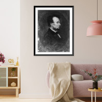 Historic Framed Print, [Abraham Lincoln, head and shoulders portrait, facing right],  17-7/8" x 21-7/8"